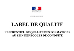 Label de qualité Auto Ecole